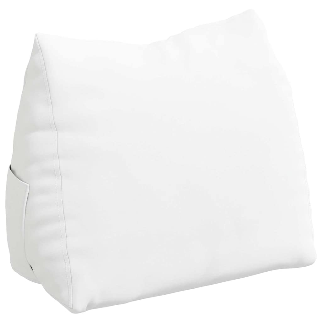 Vidaxl rugkussen wit 60 x 20 x 50 cm stof