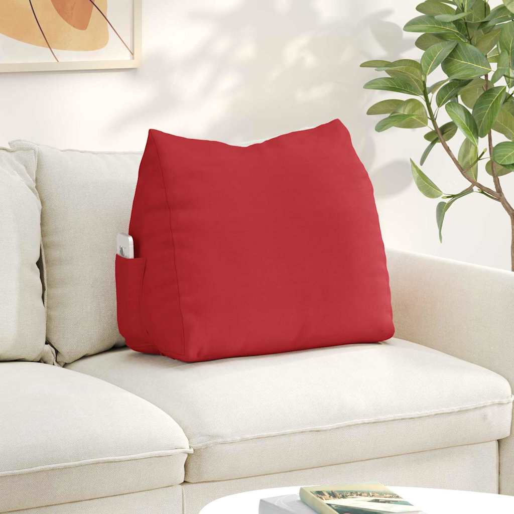 Vidaxl rugkussen rood 60 x 20 x 50 cm stof