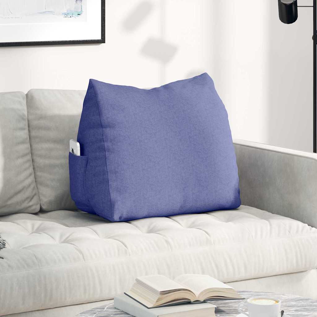 Vidaxl rugkussen jeans blauw 60 x 20 x 50 cm stof