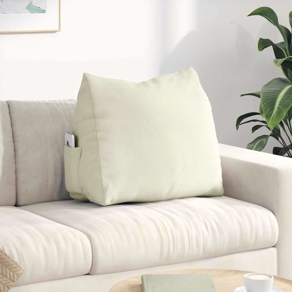 Vidaxx cojín de respaldo crema 60 x 20 x 50 cm tela de pana