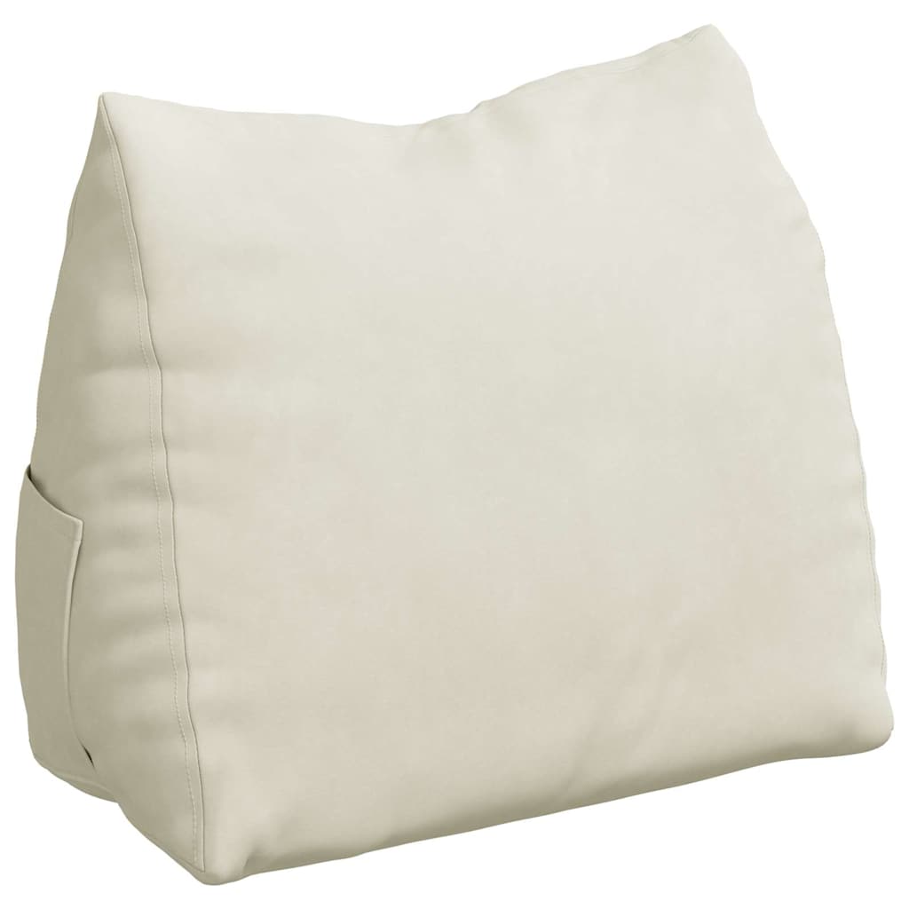 Vidaxx cojín de respaldo crema 60 x 20 x 50 cm tela de pana
