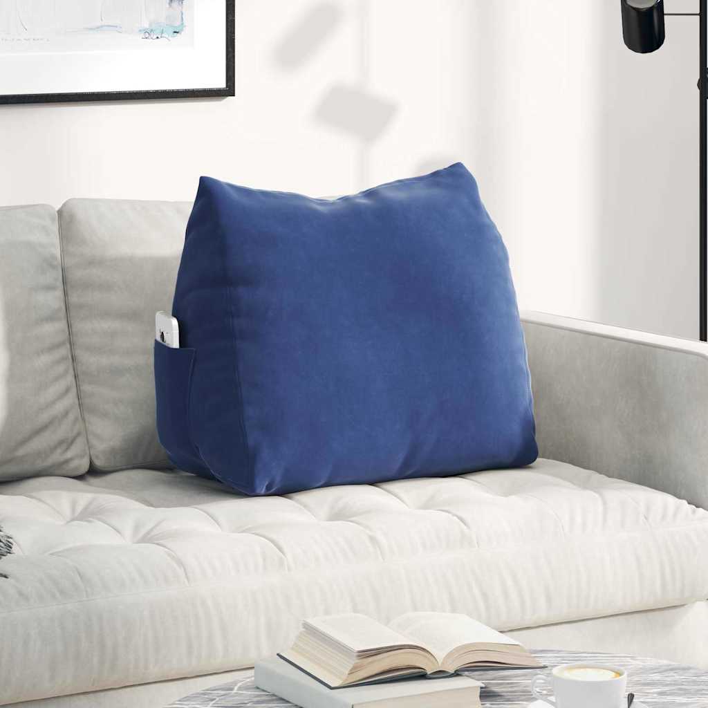 Cuscino per schienale Vidaxx blu polizia 60 x 20 x 50 cm in tessuto a corde