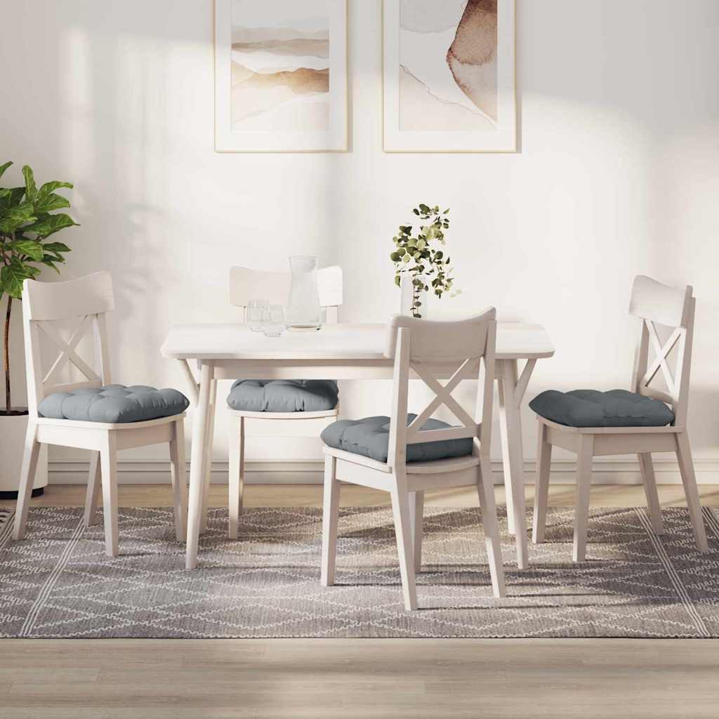 Cuscini da seduta VidaXL 4 pezzi in tessuto grigio chiaro 40 x 40 x 12 cm