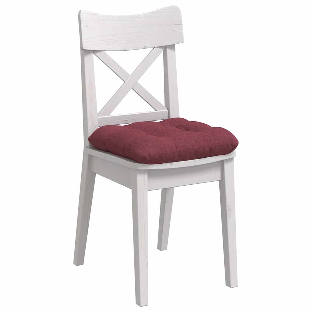 Cuscini da seduta VidaXL 4 pezzi tessuto rosso vino 40 x 40 x 12 cm