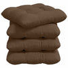 Cuscini per sedili VidaXL 4 pezzi in tessuto marrone 40 x 40 x 12 cm