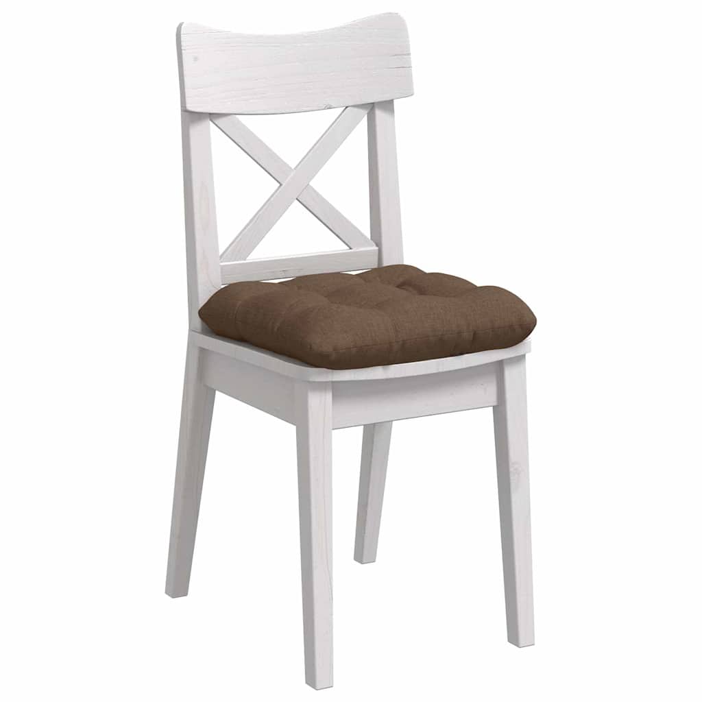 Cuscini per sedili VidaXL 4 pezzi in tessuto marrone 40 x 40 x 12 cm