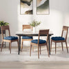 Cuscini sedile VidaXL 4 pezzi blu 40 x 40 x 12 cm in tessuto