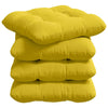 Cuscini seduta Vidaxl 4 pezzi tessuto giallo chiaro 40 x 40 x 12 cm