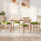 Cuscini sedile VidaXL 4 pezzi tessuto verde chiaro 40 x 40 x 12 cm