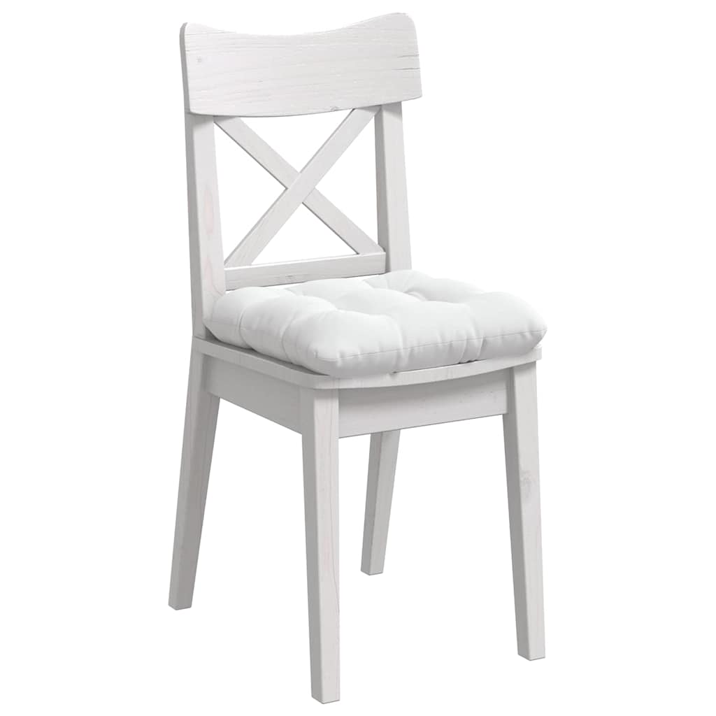 VidaXL cojines de asiento 4 piezas blanco 40 x 40 x 12 cm tela