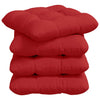 Cuscini sedile VidaXL 4 pezzi rosso 40 x 40 x 12 cm in tessuto