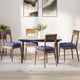 Cuscini da seduta VidaXL 4 pezzi tessuto blu jeans 40 x 40 x 12 cm