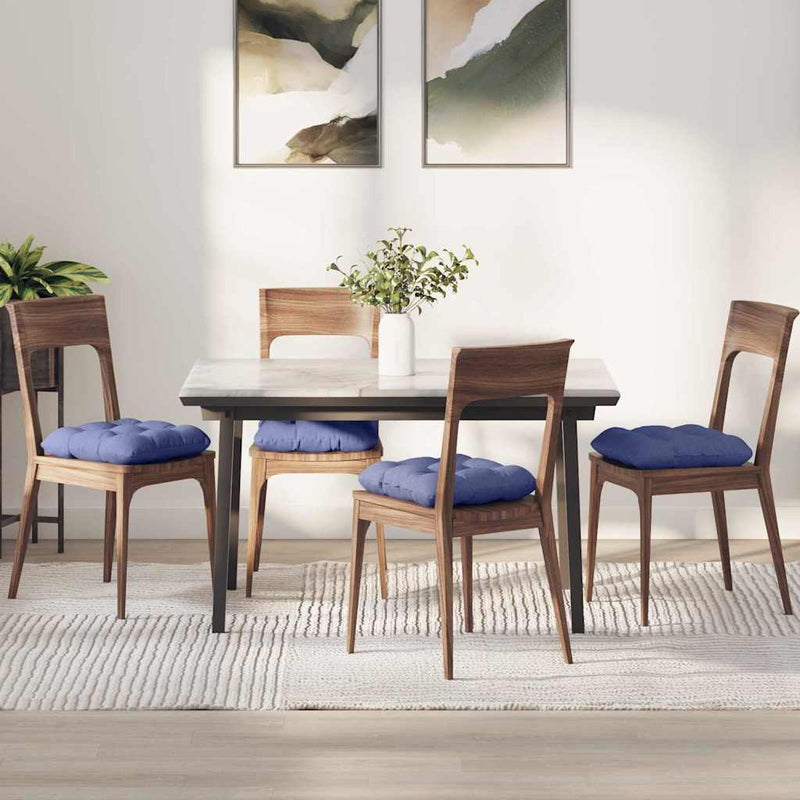 Cuscini da seduta VidaXL 4 pezzi tessuto blu jeans 40 x 40 x 12 cm