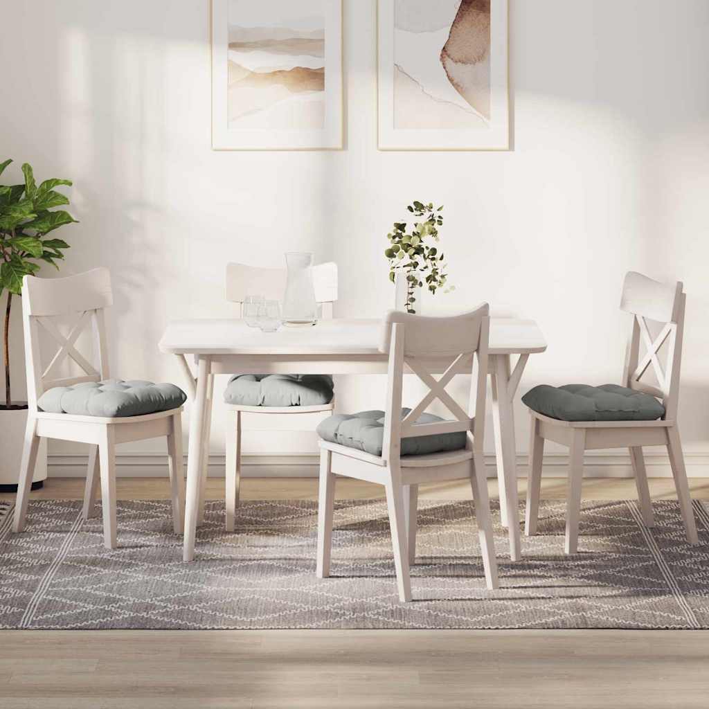 Cuscini da seduta Vidaxx 4 pezzi in tessuto microfibra grigio chiaro 40 x 40 cm