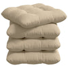 VidaXL cojines de asiento 4uds crema 40 x 40 cm tejido microfibra