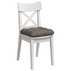 VidaXL cojines de asiento 4 piezas tejido de algodón gris claro 40 x 40 cm