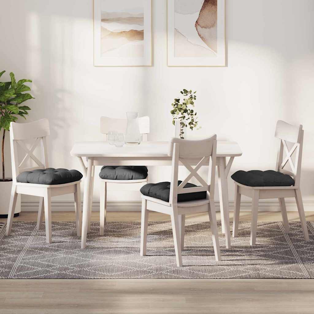 Cuscini per sedili Vidaxx 4 pezzi in tessuto di cotone grigio scuro 40 x 40 cm