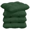Cuscini da seduta VidaXL 4 pezzi in tessuto di cotone verde scuro 40 x 40 cm