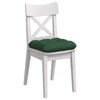 Cojines de asiento VidaXL 4 piezas tejido de algodón verde oscuro 40 x 40 cm