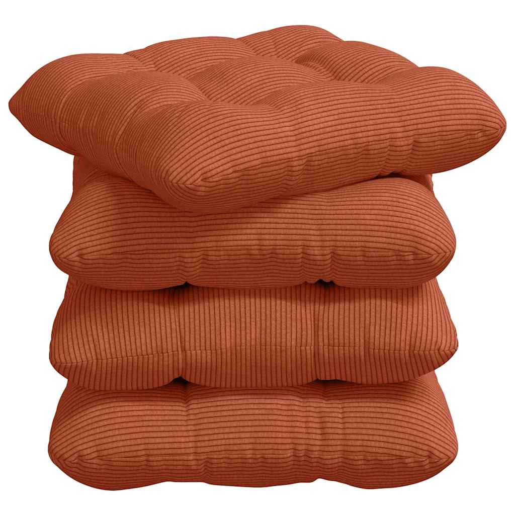 Cuscini seduta VidaXL 4 pezzi rosso-arancione 40 x 40 cm in tessuto di cotone
