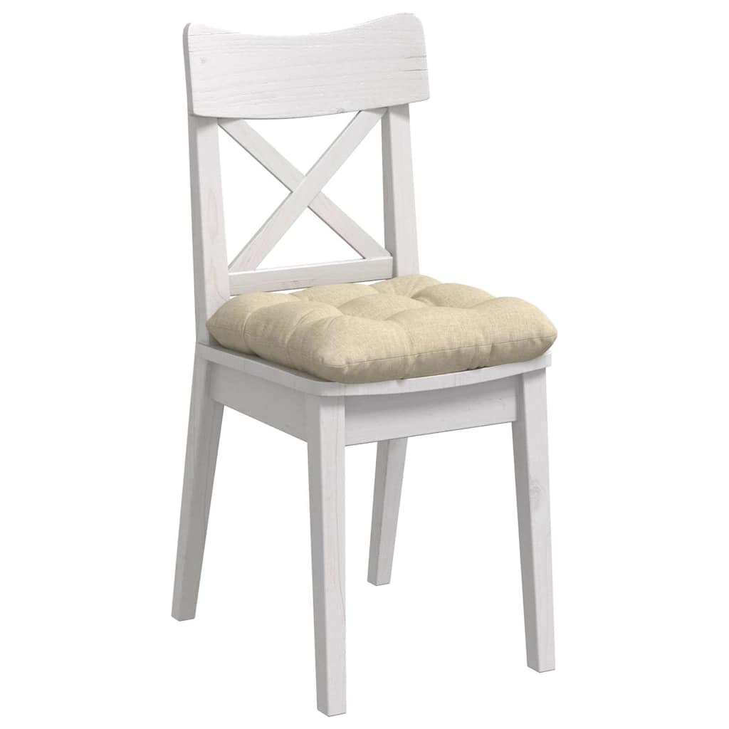 Vidaxl zitkussens 4 pcs crème 45 x 45 x 12 cm stof