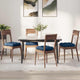 Cuscini sedile VidaXL 4 pezzi blu 45 x 45 x 12 cm in tessuto
