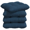 Vidaxl zitkussens 4 pcs blauw 45 x 45 x 12 cm stof