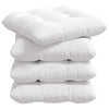 Vidaxl zitkussens 4 pcs wit 45 x 45 x 12 cm stof
