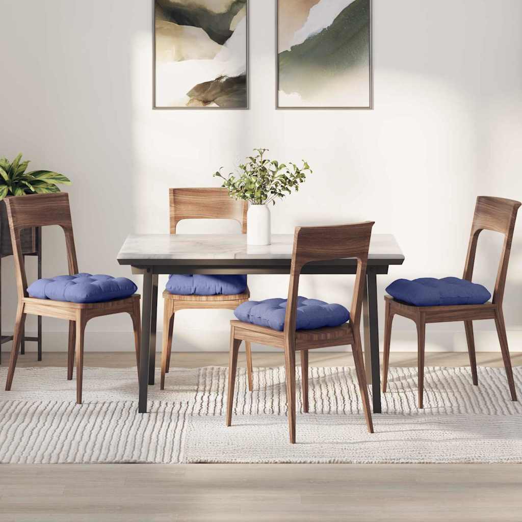 Cuscini da seduta VidaXL 4 pezzi tessuto blu jeans 45 x 45 x 12 cm
