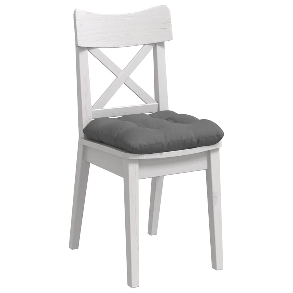 Cuscini da seduta Vidaxx 4 pezzi in tessuto microfibra grigio scuro 45 x 45 cm