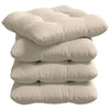 Cuscini sedile VidaXL 4 pezzi tessuto in microfibra beige 45 x 45 cm