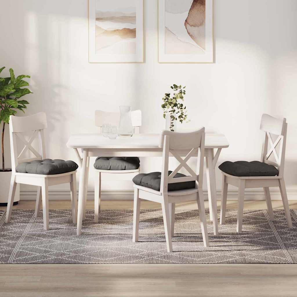 Cuscini da seduta VidaXL 4 pezzi in tessuto di cotone grigio chiaro 45 x 45 cm