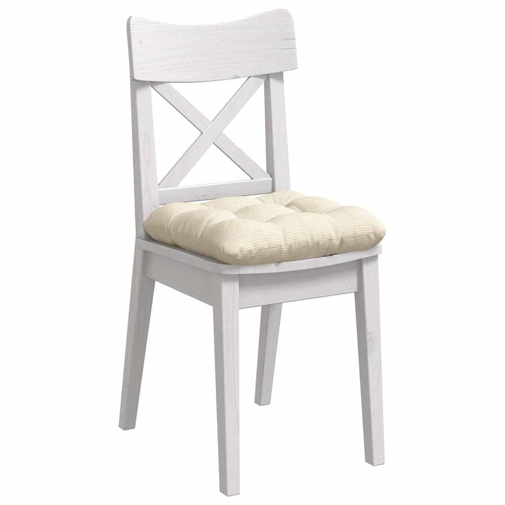 Vidaxl zitkussens 4 pcs crème 45 x 45 cm katoen stof