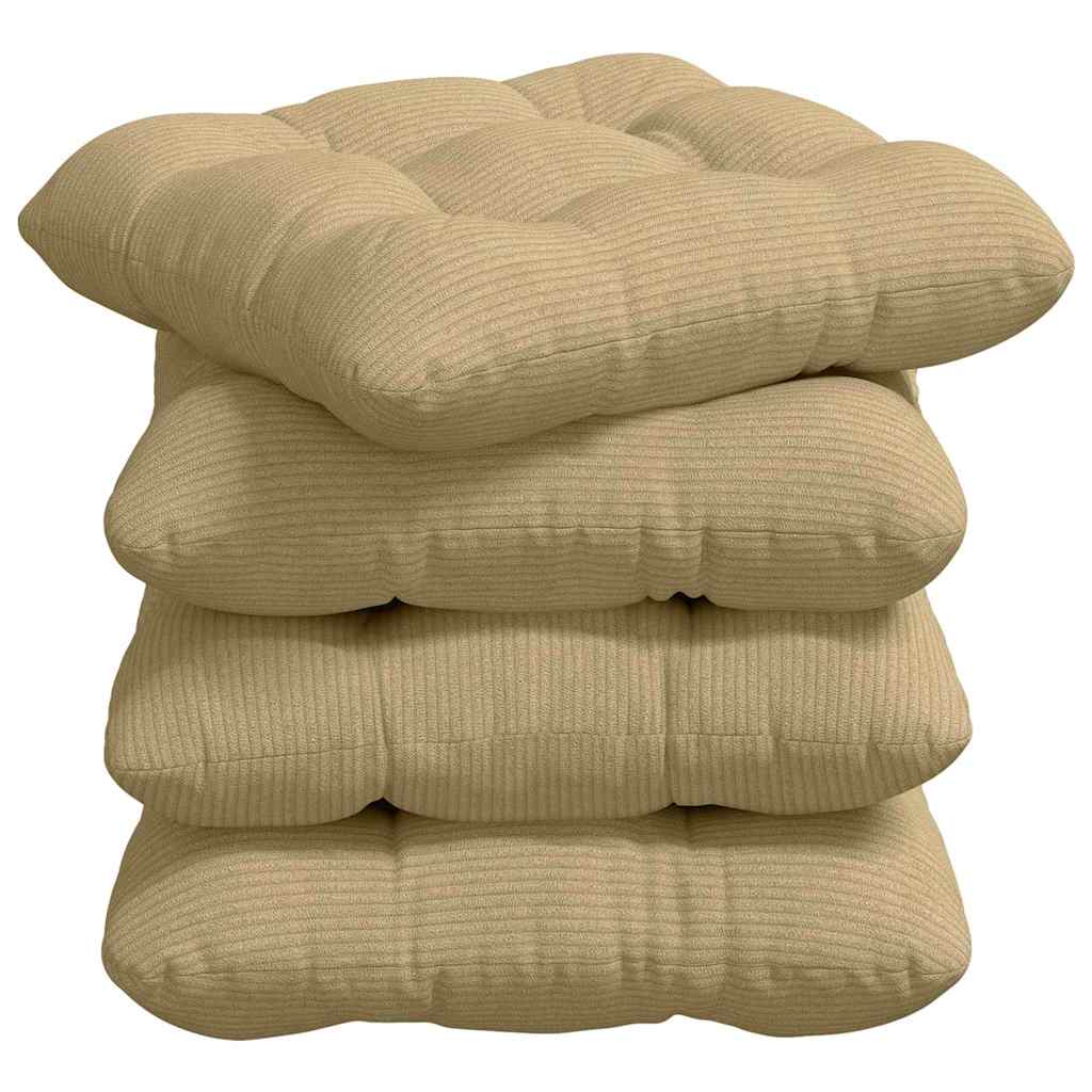 Cuscini da seduta VidaXL 4 pezzi grigio verde 45 x 45 cm in tessuto di cotone
