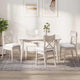 Vidaxl zitkussens 4 pcs wit 40 x 40 x 6 cm stof