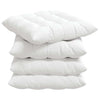 VidaXL cojines de asiento 4 piezas blanco 40 x 40 x 6 cm tela