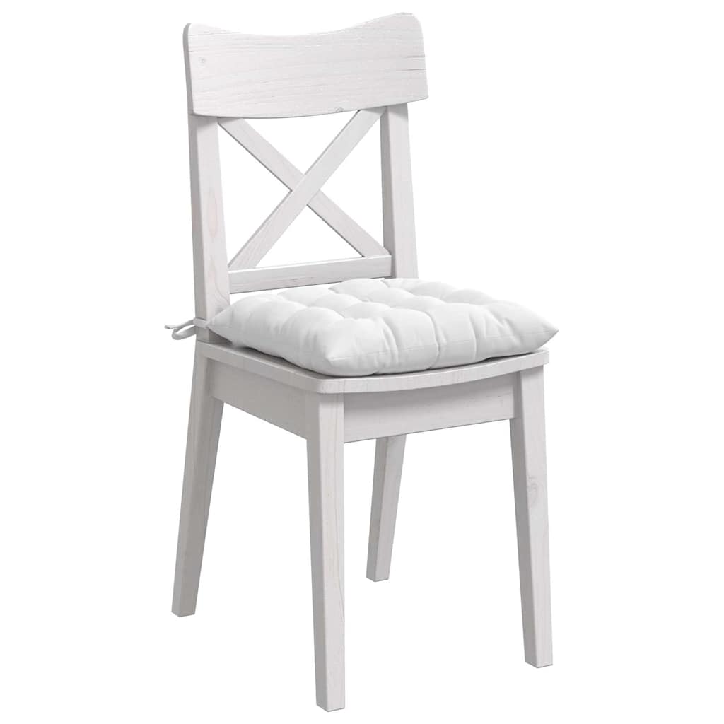 Cuscini sedile VidaXL 4 pezzi tessuto bianco 40 x 40 x 6 cm