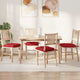 Cuscini sedile VidaXL 4 pezzi rosso 40 x 40 x 6 cm tessuto