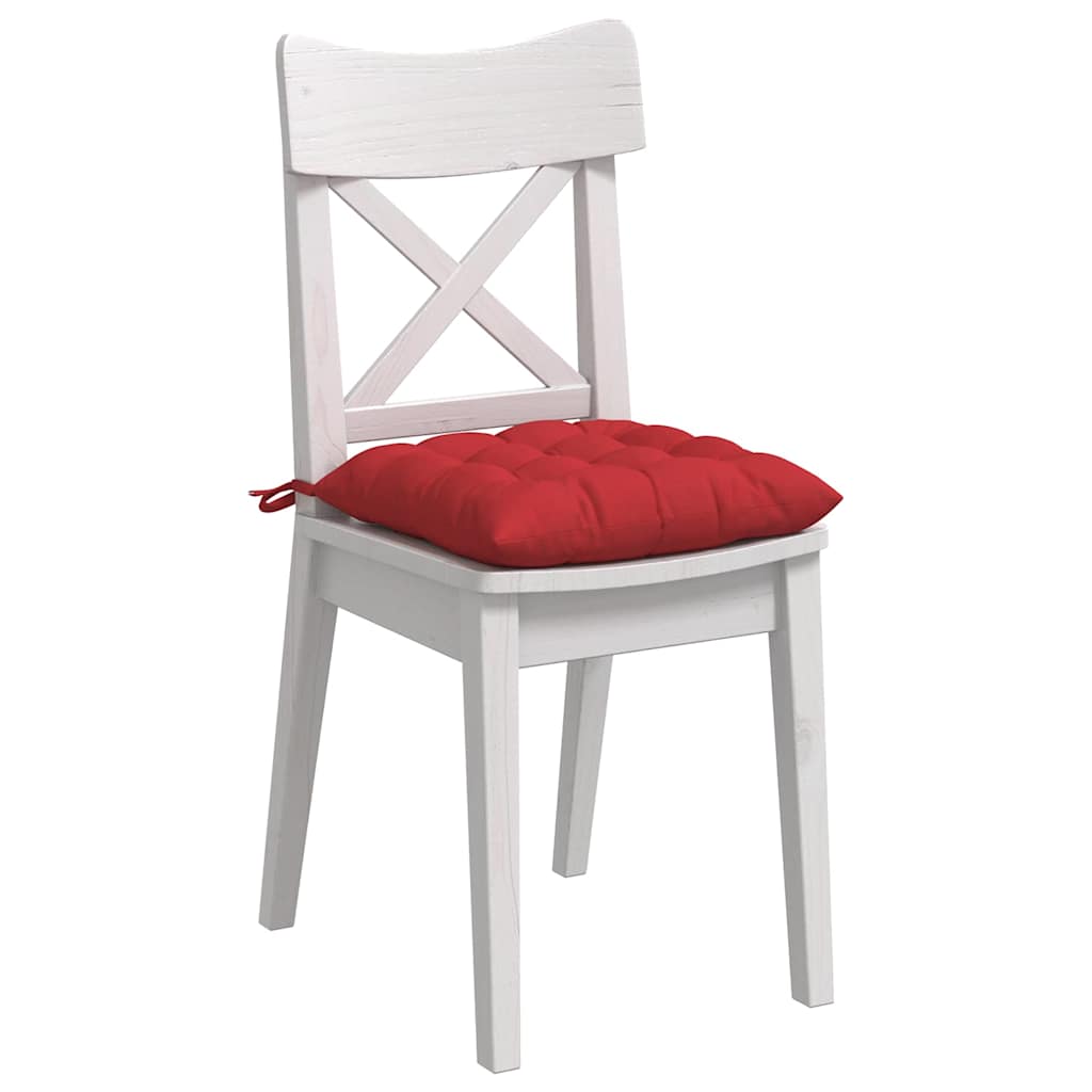 Cuscini sedile VidaXL 4 pezzi rosso 40 x 40 x 6 cm tessuto
