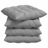 Cuscini da seduta VidaXL 4 pezzi in tessuto grigio nuvola 40 x 40 x 6 cm