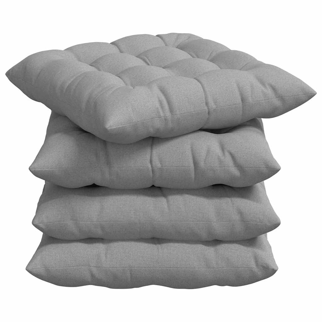 Vidaxl zitkussens 4 pcs wolkengrijs 40 x 40 x 6 cm stof