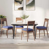VidaXL cojines de asiento 4 piezas azul jeans 40 x 40 x 6 cm tela
