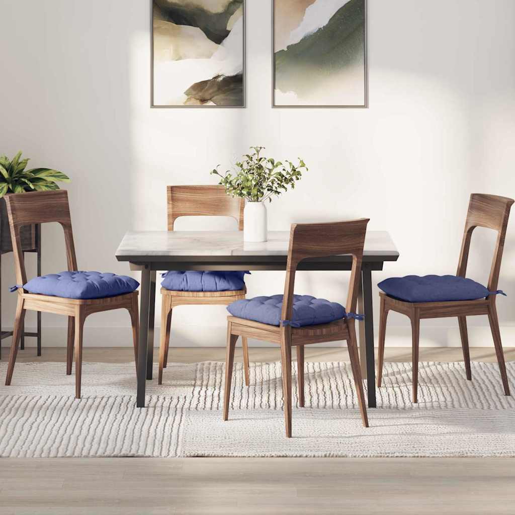 Cuscini da seduta VidaXL 4 pezzi tessuto blu jeans 40 x 40 x 6 cm