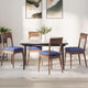 Cuscini da seduta VidaXL 4 pezzi tessuto blu jeans 40 x 40 x 6 cm