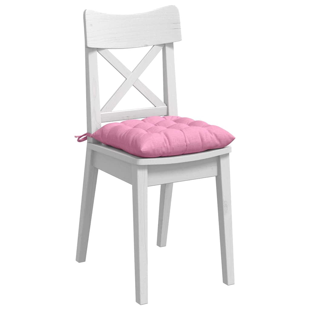 VidaXL cojines de asiento 4 piezas rosa 40 x 40 x 6 cm tela
