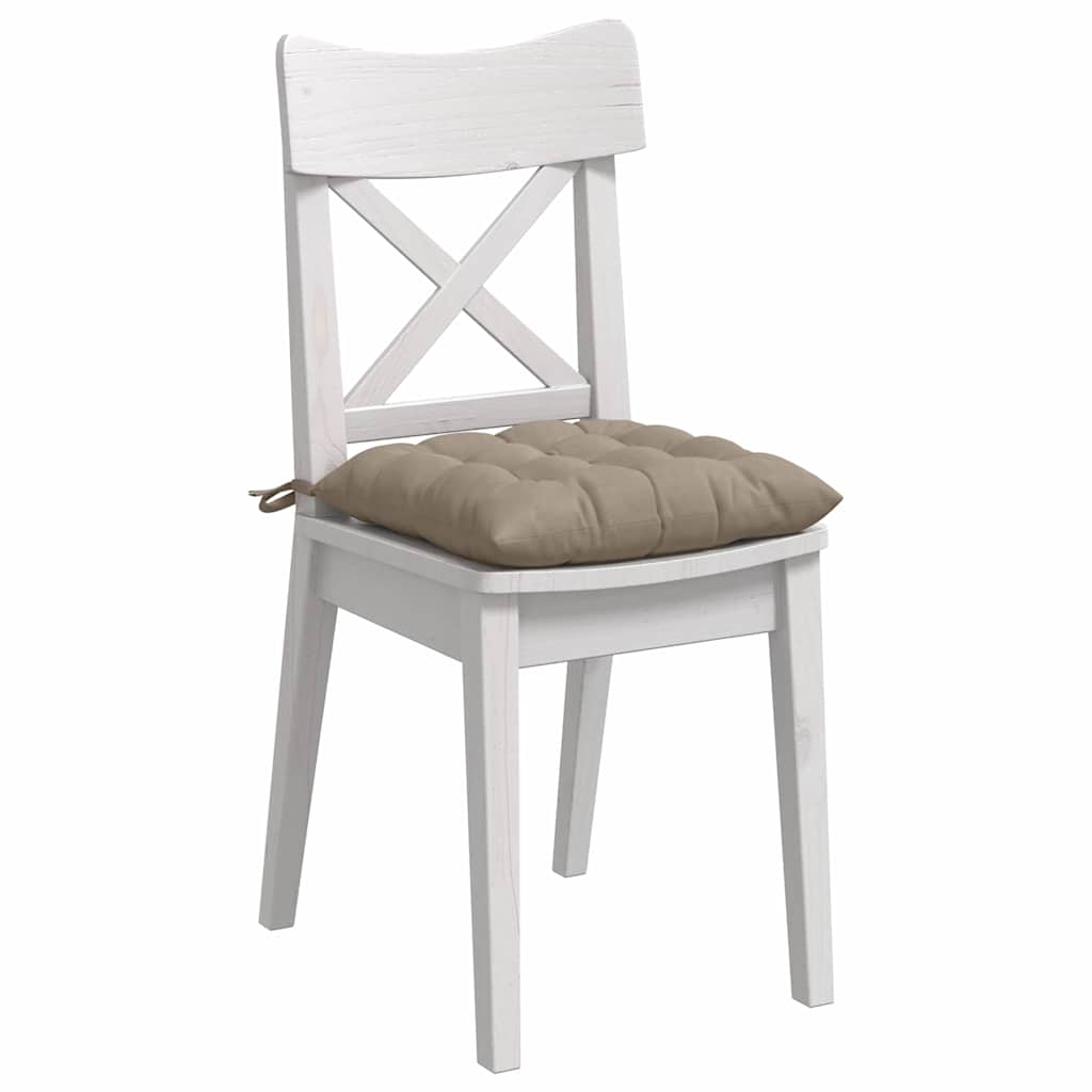 Cuscini per seduta Vidaxx 4 pezzi tortora 40 x 40 x 6 cm in microfibra