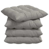 Vidaxl zitkussens 4 pcs lichtgrijs 40 x 40 x 6 cm microfibre