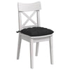 Vidaxx cojines de asiento 4 piezas negro 40 x 40 x 6 cm microfibra