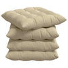Vidaxx cojines de asiento 4 piezas crema 40 x 40 x 6 cm microfibra