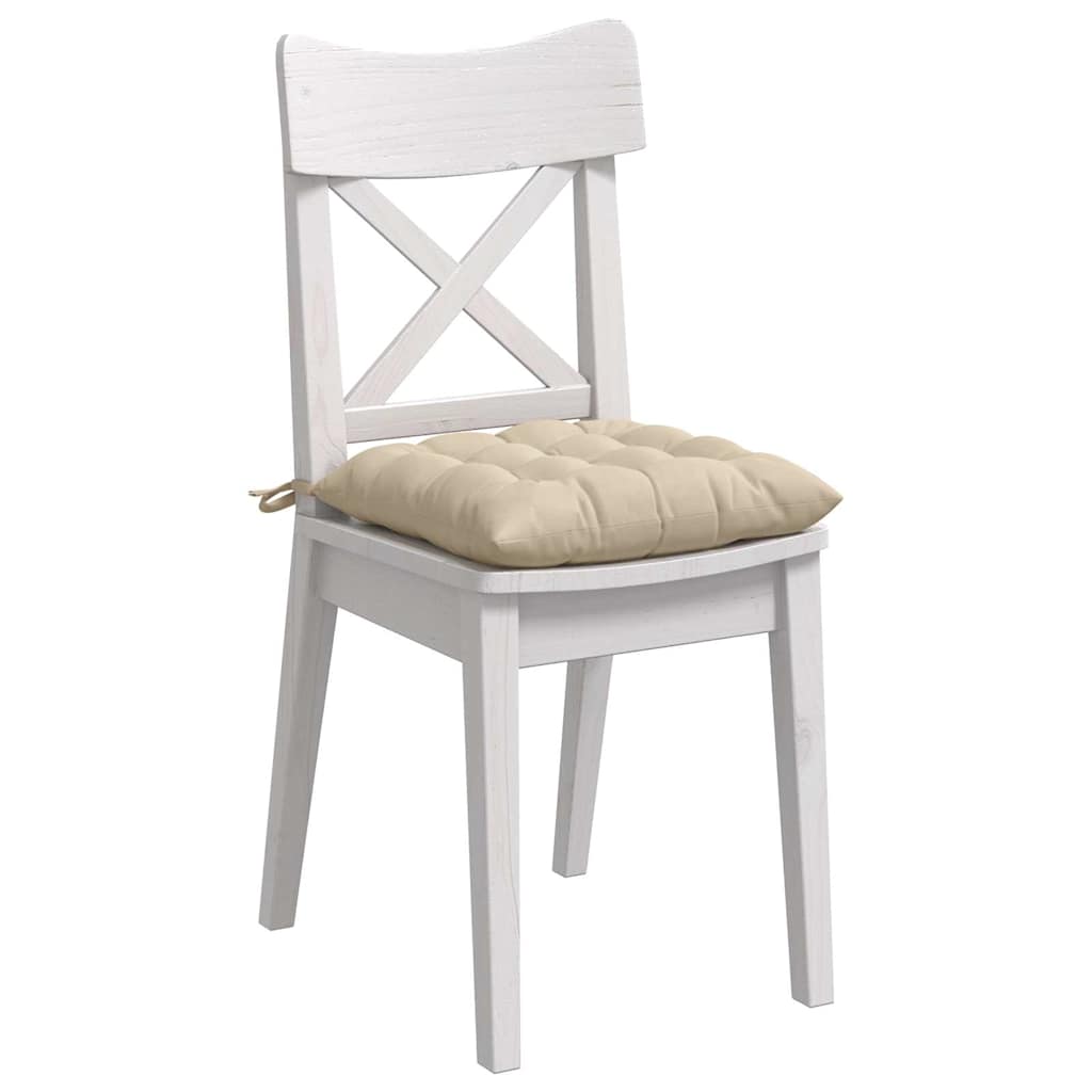 Vidaxl zitkussens 4 pcs crème 40 x 40 x 6 cm microfibre